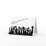 Birthday card with cheering waving crowds.