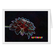 Birthday Card with Flower Karte