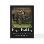 Birthday Card with horse and warrior mediaeval