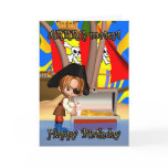 Birthday Card with little Pirate, Arrrg Matey!