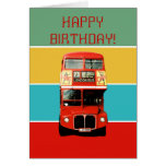 Birthday Card with London Bus