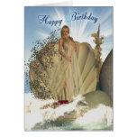 Birthday Card With Modern Take On Venus, Sea View