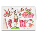 Birthday Carnation Paper Doll Card