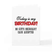 Birthday Cash Accepted