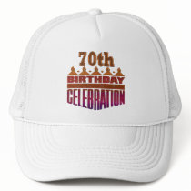 Birthday Celebration 70th Birthday Gifts Mesh Hats