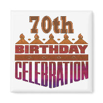 Birthday Celebration 70th Birthday Gifts Refrigerator Magnet