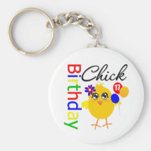 Birthday Chick 17 Years Old Key Chain