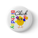 Birthday Chick 20 Years Old buttons