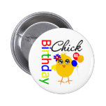 Birthday Chick 40 Year Old Pinback Buttons
