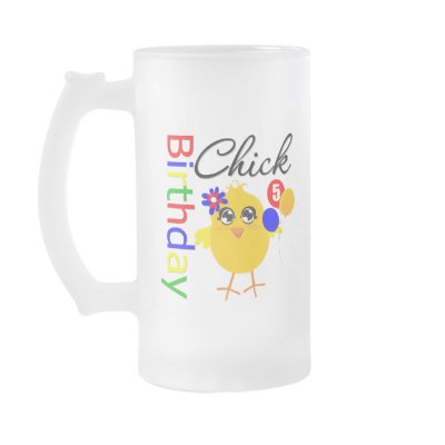 Birthday Chick 5 Years Old Mugs by chicktshirts