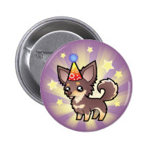 Birthday Chihuahua (long coat) Pins