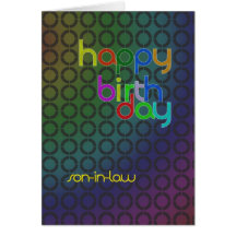 Birthday circles for son-in-law greeting cards