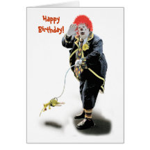 Birthday Clown Card (White)