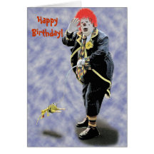Birthday Clown, HappyBirthday! - Customised Greeting Cards