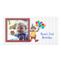 Birthday Clown Photo Card