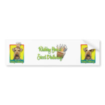Birthday Cupcake - Airedale Bumper Stickers