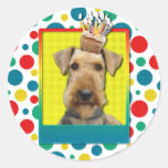 Birthday Cupcake - Airedale Stickers