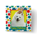 Birthday Cupcake - American Eskimo Pinback Button