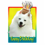 Birthday Cupcake - American Eskimo photo sculptures