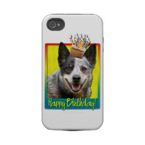Birthday Cupcake - Australian Cattle Dog Iphone 4 Tough Case