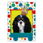 Birthday Cupcake - Cavalier - Tri-Colour Greeting Cards