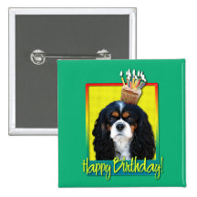 Birthday Cupcake - Cavalier - Tri-Colour Pins