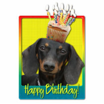 Birthday Cupcake - Dachshund - Winston