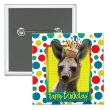 Birthday Cupcake - Kangaroo Pins