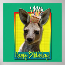 Birthday Cupcake - Kangaroo Posters