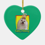 Birthday Cupcake - Maltese Christmas Tree Ornaments