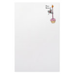 Birthday cupcake mouse stationery design