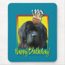 Birthday Cupcake - Newfoundland Mouse Pads