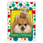 Birthday Cupcake - Pomeranian Card