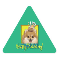 Birthday Cupcake Pomeranian Sticker