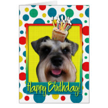 Birthday Cupcake - Schnauzer Card