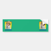 Birthday Cupcake - Shiba Inu Bumper Stickers