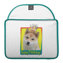 Birthday Cupcake - Shiba Inu Sleeve For MacBooks