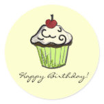 birthday cupcake sticker