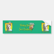 Birthday Cupcake - West Highland Terrier Bumper Stickers