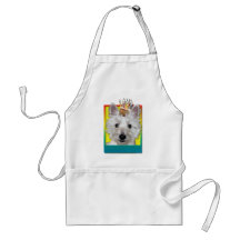 Birthday Cupcake - Westie - Tank Aprons