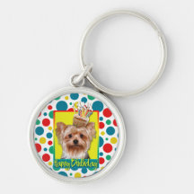 Birthday Cupcake - Yorkshire Terrier Key Chain