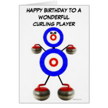 Birthday Curling Player Greeting Cards