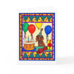 BIRTHDAY DACHSUND GREETING CARD
