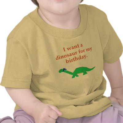 Birthday Dinosaur apparel Tee Shirts by serenity_ii
