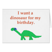 Birthday Dinosaur card