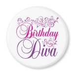Birthday Diva Magnets