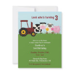 Birthday Farm Animals Invitation