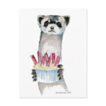 Birthday Ferret Postcard