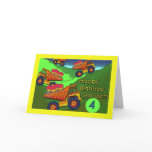 Birthday for Grandson, Dump Trucks and Cupcakes Cards