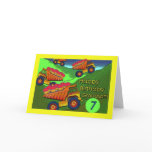 Birthday for Grandson, Dump Trucks and Cupcakes Greeting Cards